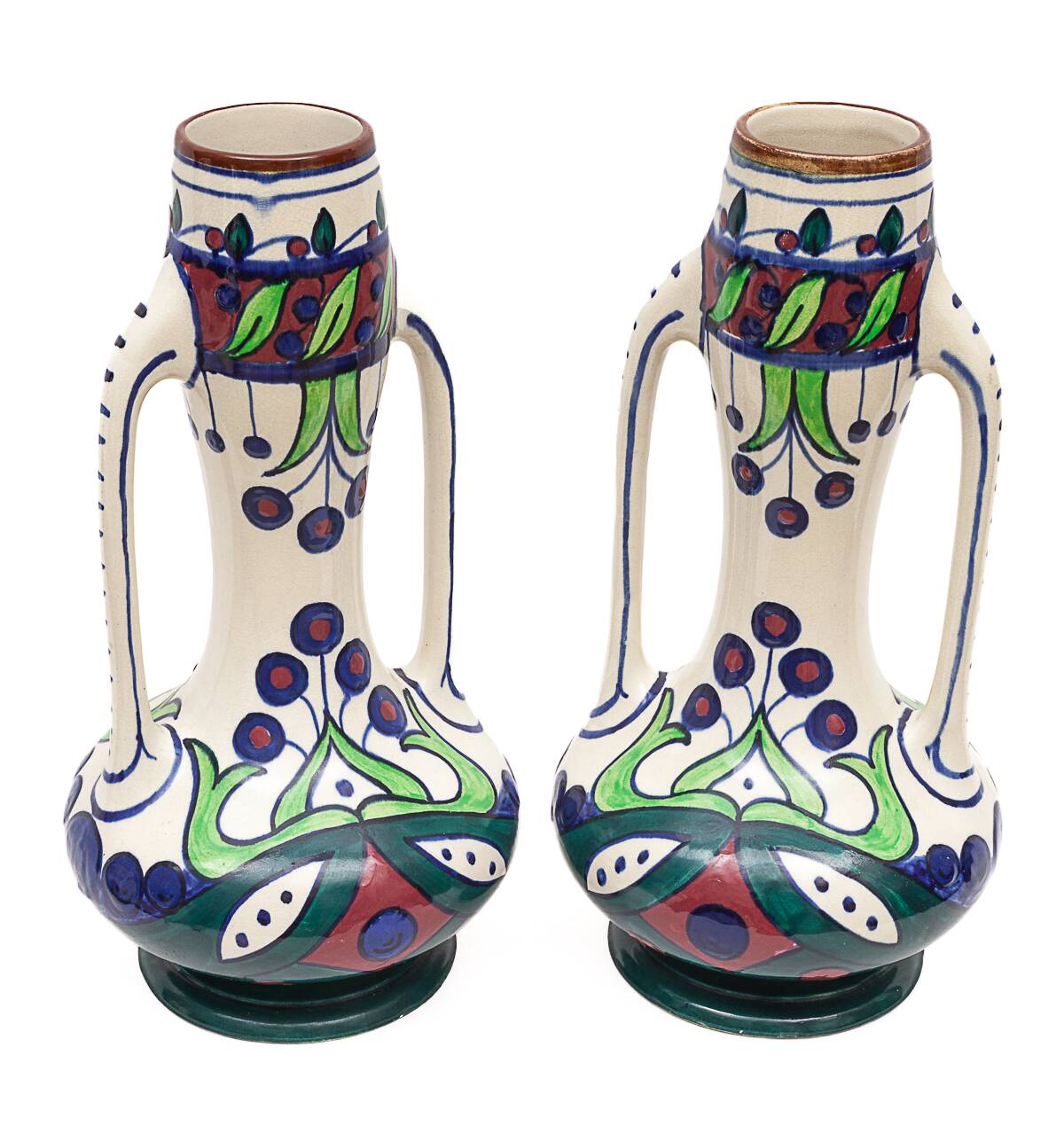 Pair of Art Nouveau vases