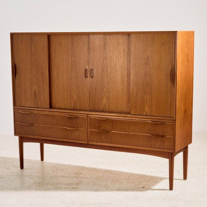Vintage Teak Highboard, 1960s