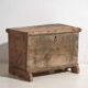 Old green patinated wooden chest (c.1900)