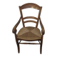 Fauteuil de bureau en hêtre et paille