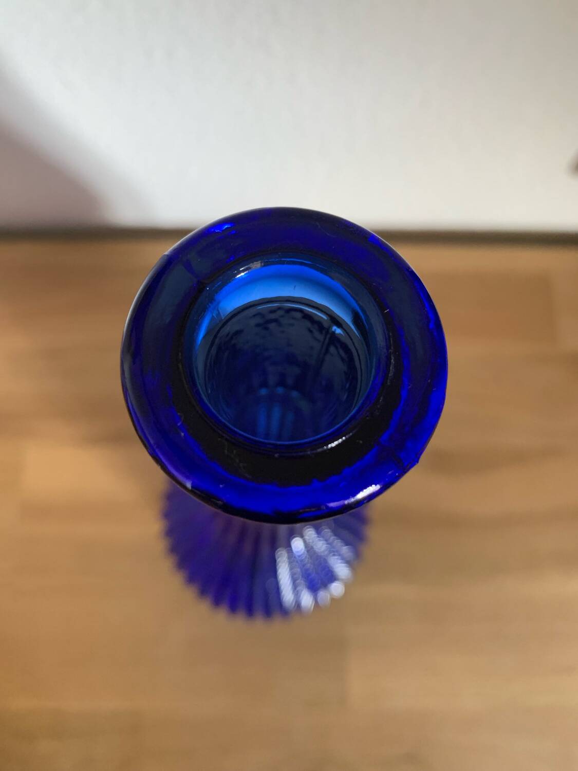 Cobalt blue Empoli glass carafe