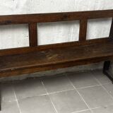 Banc en chêne du 19 e siècle