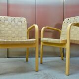 Pair of chairs model 45 by Alvar Aalto, circa 1950