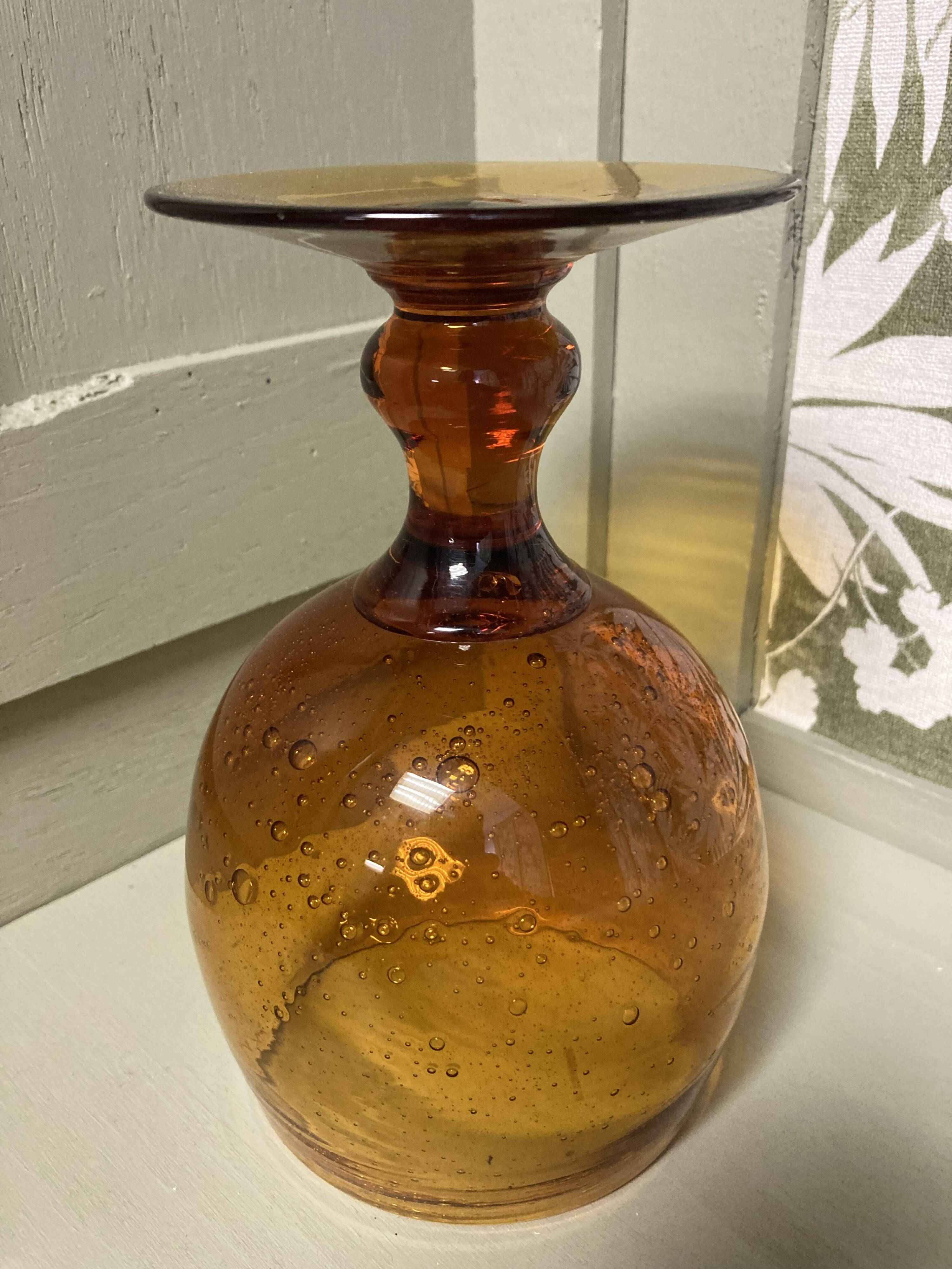 Bubble glass vase