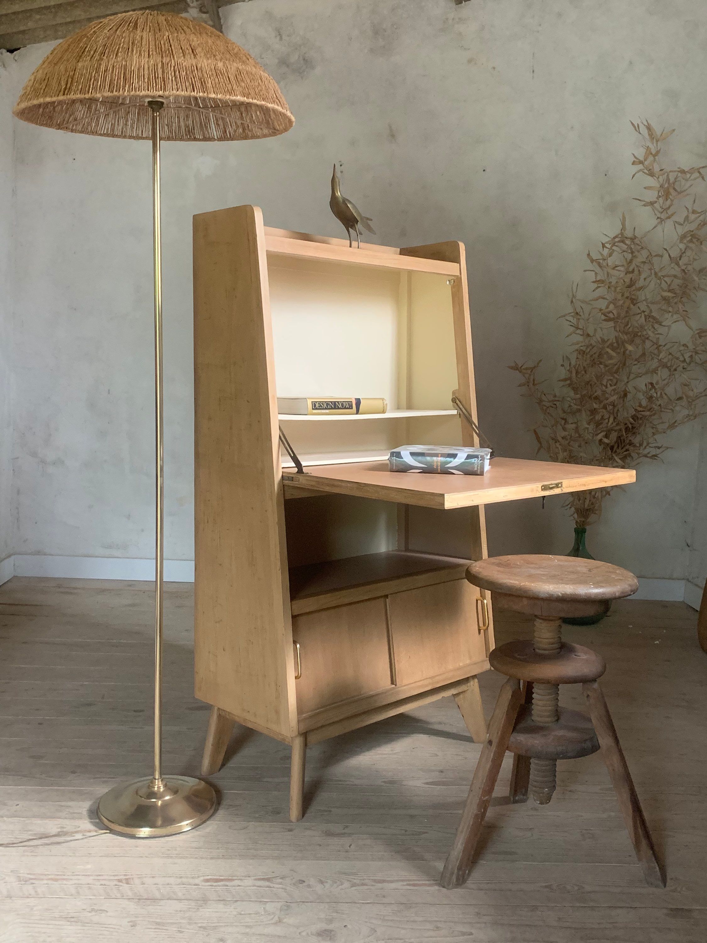 Vintage pyramid-shaped secretary desk library