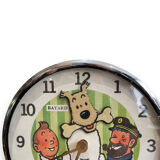 Tintin alarm clock bayard animated mechanical metal 1960s