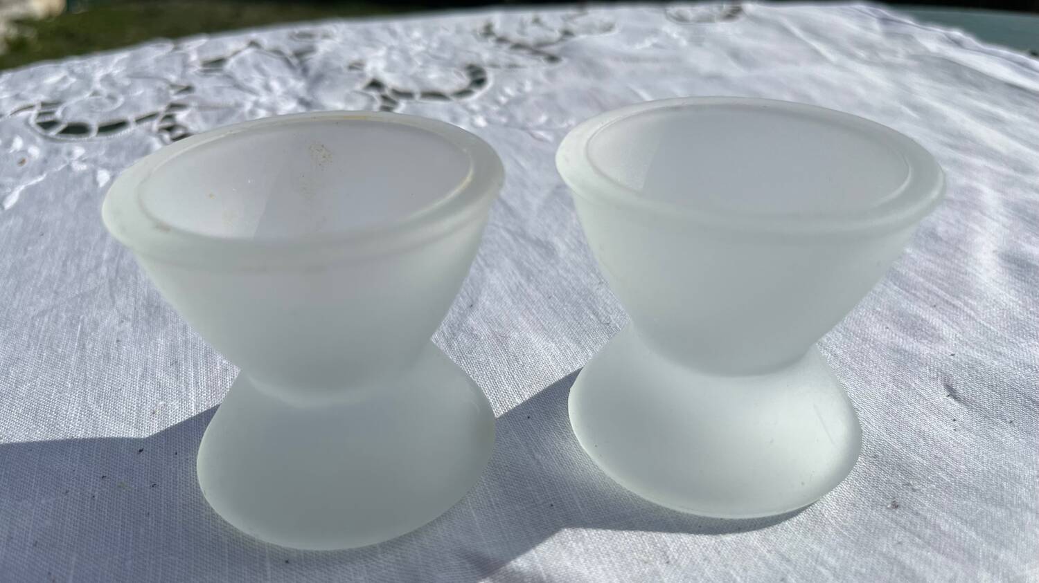 Set of 3 glass coconut trees