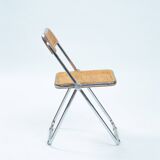 Castelli Plia wicker folding chairs Giancarlo Piretti, set of 8