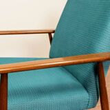Vintage armchairs set of two teal 1970 design by H.Lis