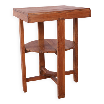 Art Deco gueridon in Burmese teak