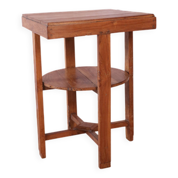 Art Deco gueridon in Burmese teak