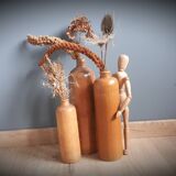 Trio de bouteilles en grès