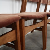Set of six beech chairs, Danish design, 70s, made in Denmark