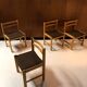 4 vintage solid wood chairs circa 1970