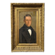 Portrait homme aux yeux bleus XIXe