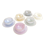 Arcopal coffee set 6 cups Pastel Harlequin