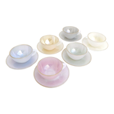 Arcopal coffee set 6 cups Pastel Harlequin