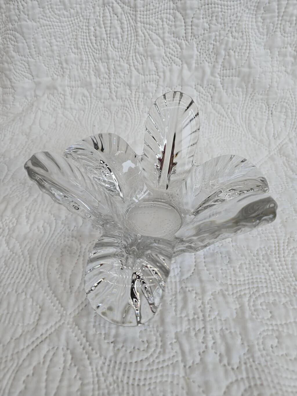 Bougeoir "Fleur" en cristal