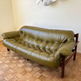 Percival lafer khaki brazilian three-seater sofa mp-41