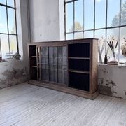 XXL industrial sideboard with glass doors