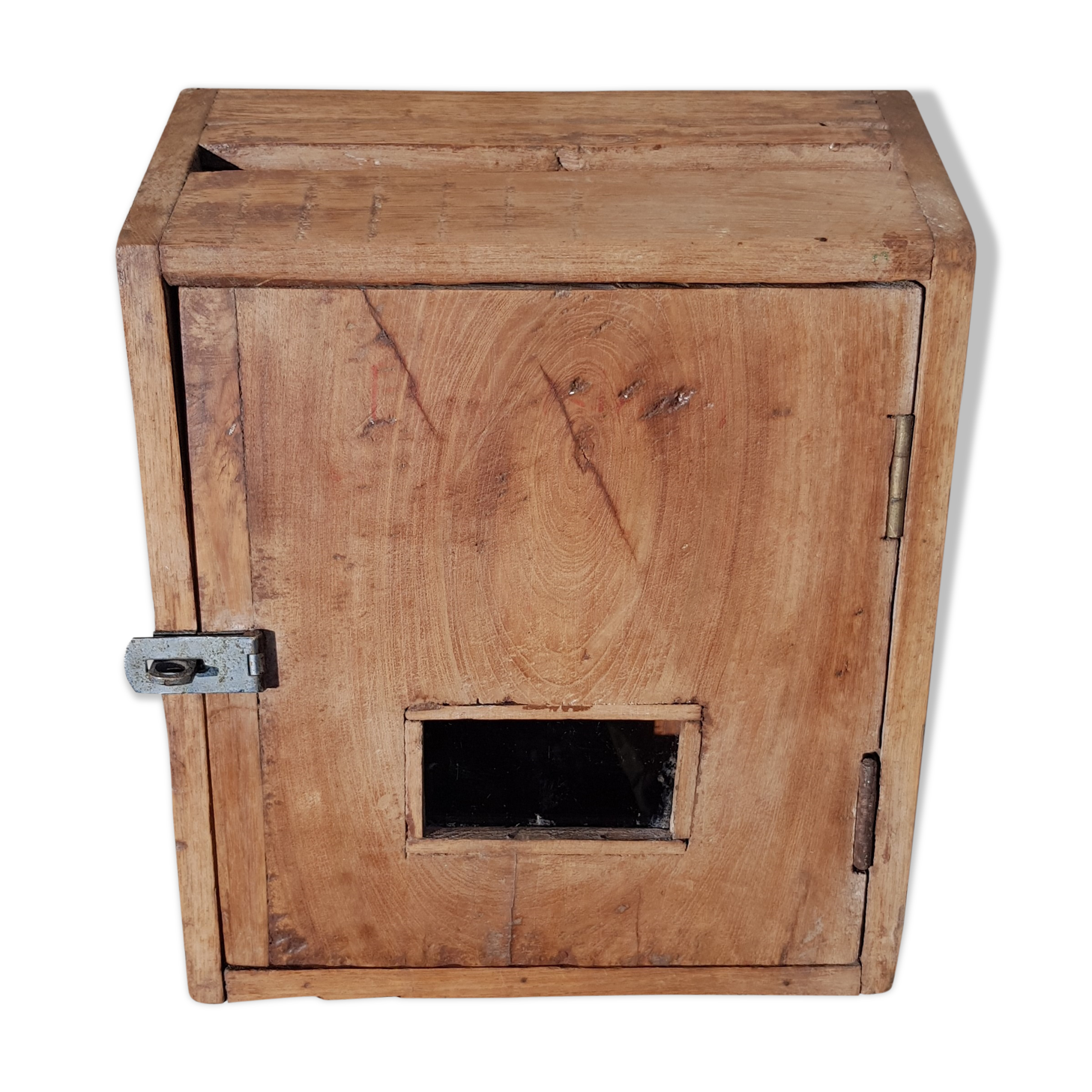 Old teak letter box