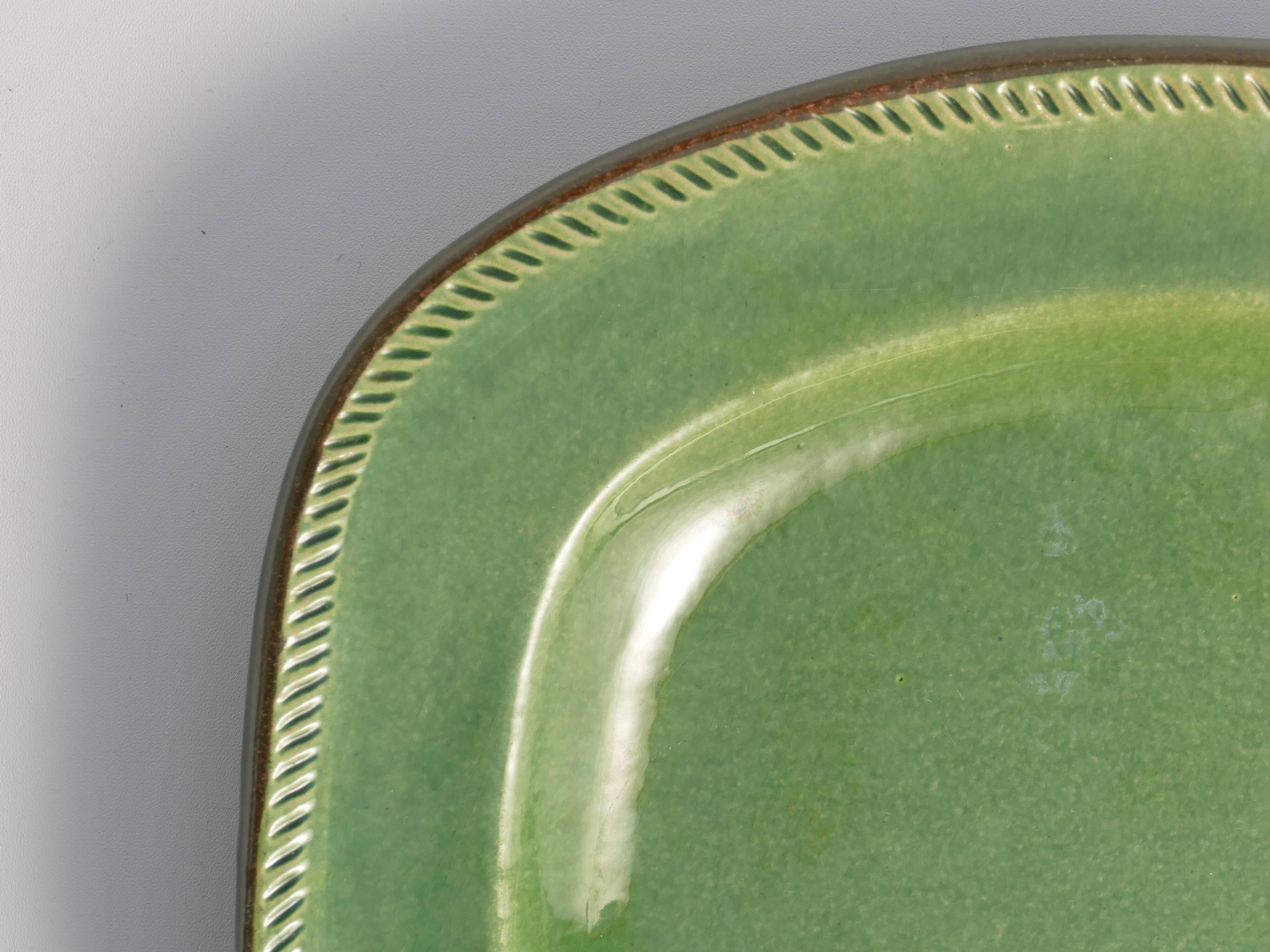 Emerald Green Stoneware Dish by Andersson & Johansson, Höganäs, Sweden
