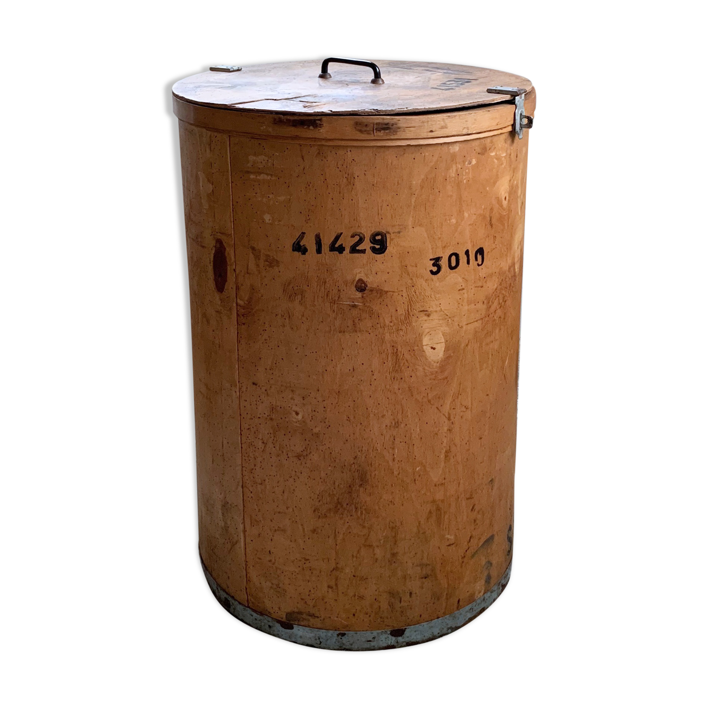 Old industrial transport barrel