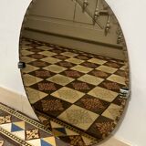Vintage beveled smoked mirror