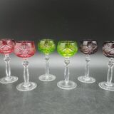 6 Nachtmann Weinrömer Crystal Liqueur Glasses