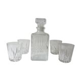 Carafe et verres à whisky vintage