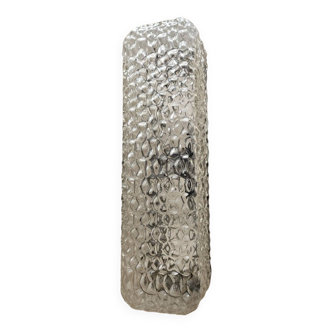 Hammered glass wall light