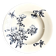 Shallow dish Lunéville in blue ironstone, service "Azalea"