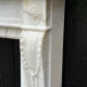 Louis XVI style fireplace in white Carrara marble circa 1880