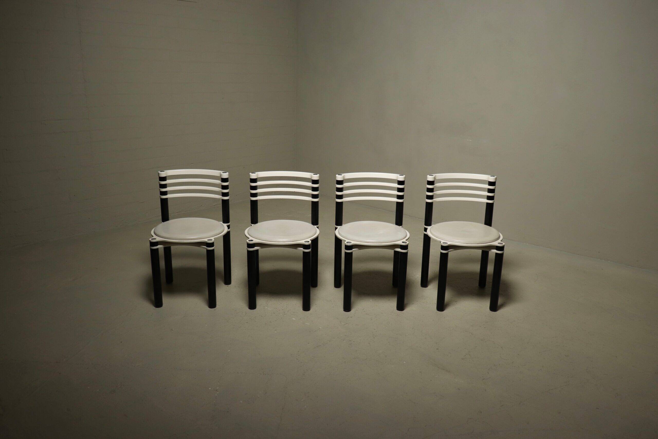 Set of 4 dining chairs model 6800 by Kurt Thut for Dietiker, 1980s