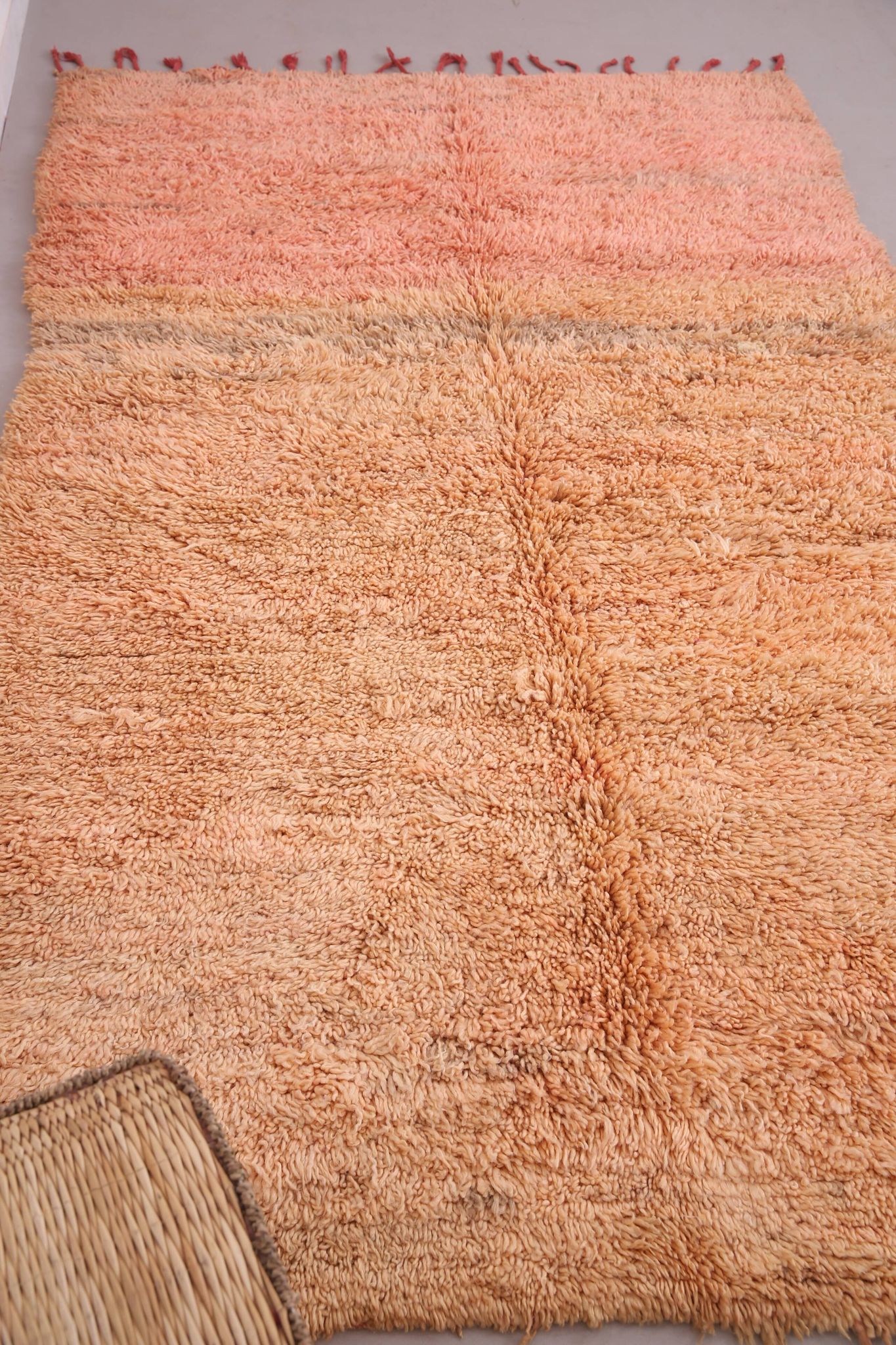Peach Vintage Handmade Wool Rug 153 x 252 cm - Berber Rug - Old Morocco Rug