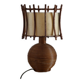 ball lamp and rattan lampshade