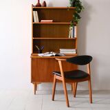 Vintage bookcase with pull-out shelf