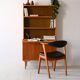 Vintage bookcase with pull-out shelf