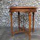 Antique round table plateau pink marble fully carved 1900s