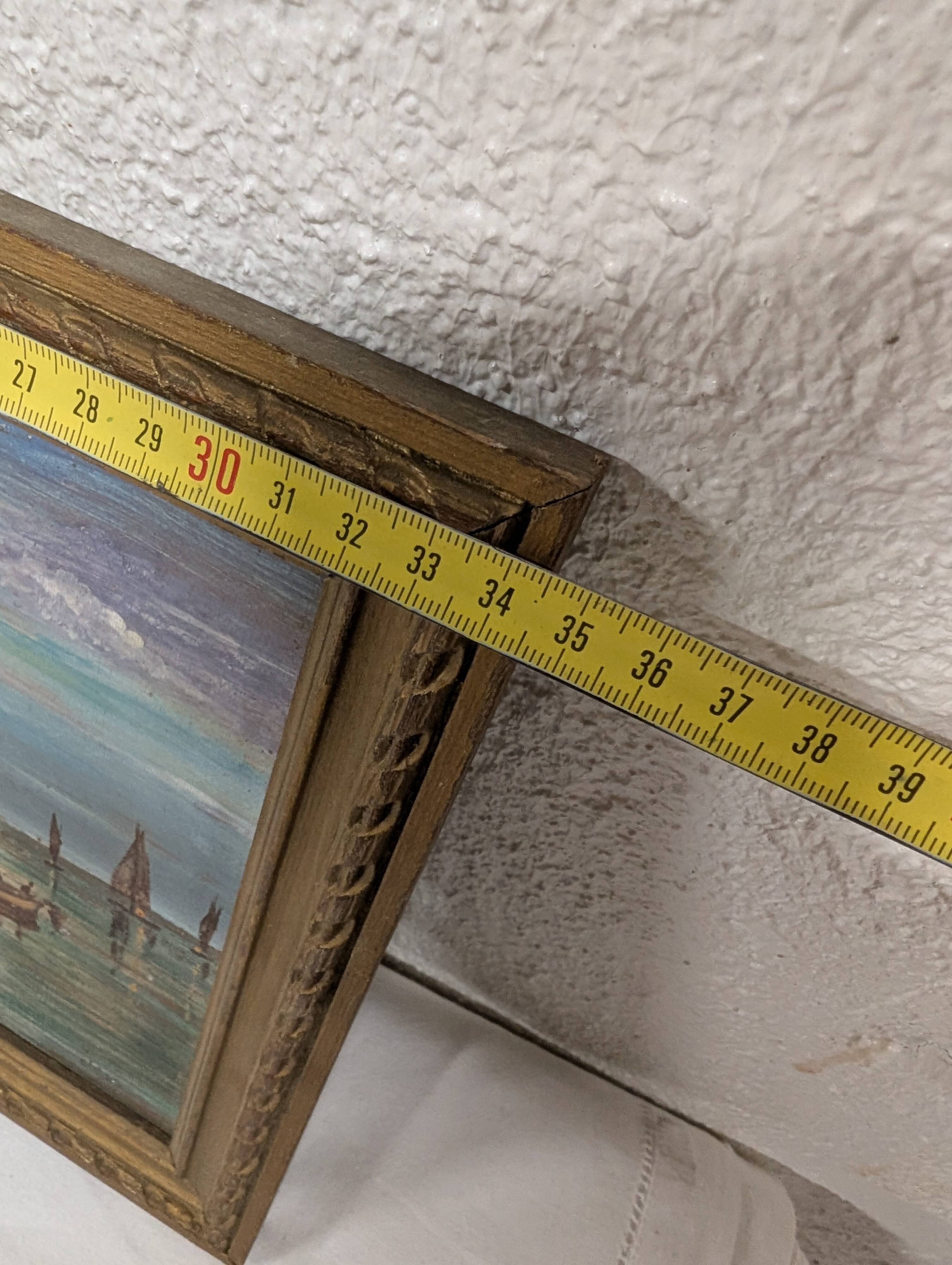 Old oil painting on canvas from the 19th/20th century.