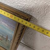 Old oil painting on canvas from the 19th/20th century.