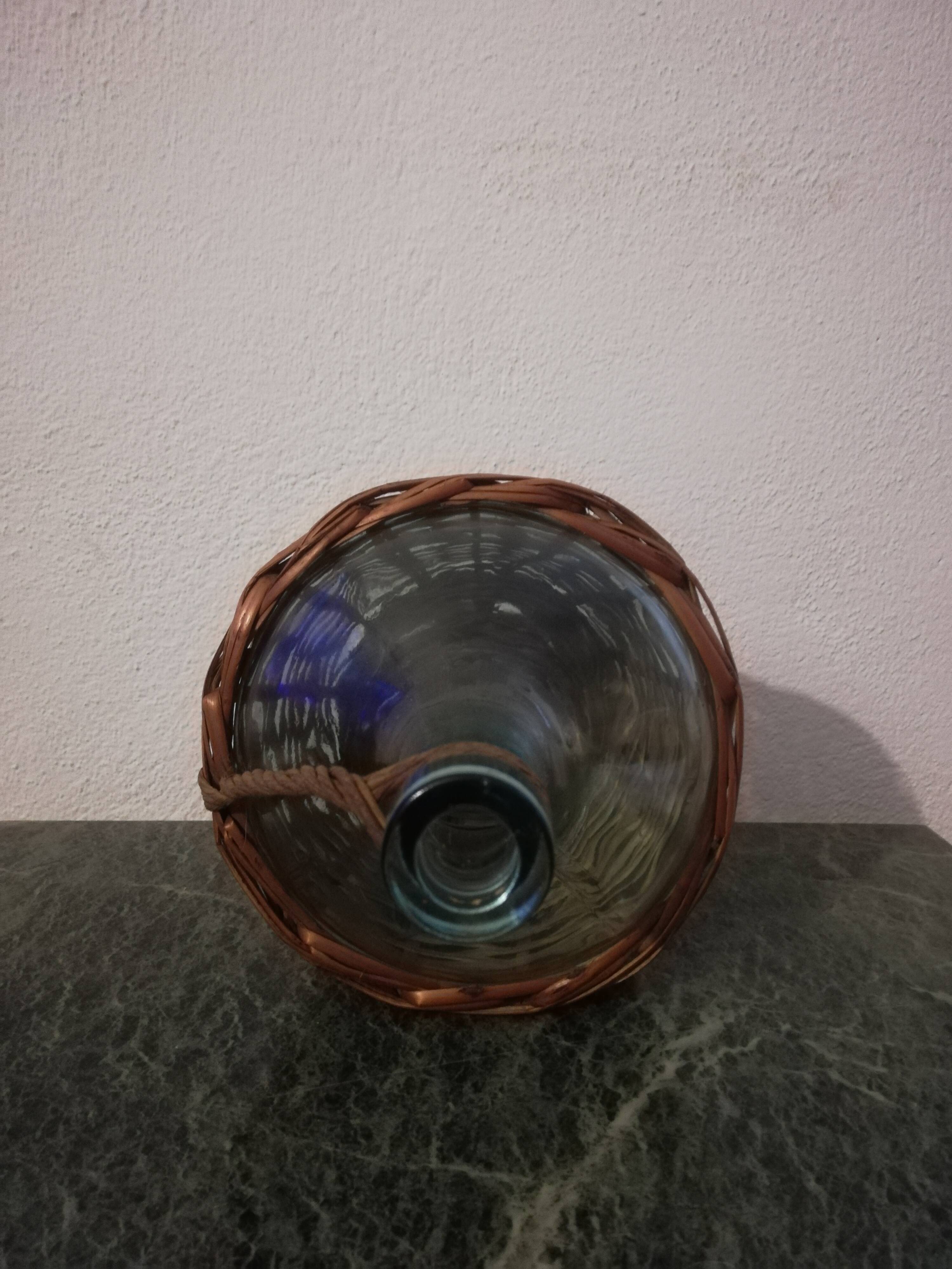 Dame Jeanne 2l old woven wicker rattan