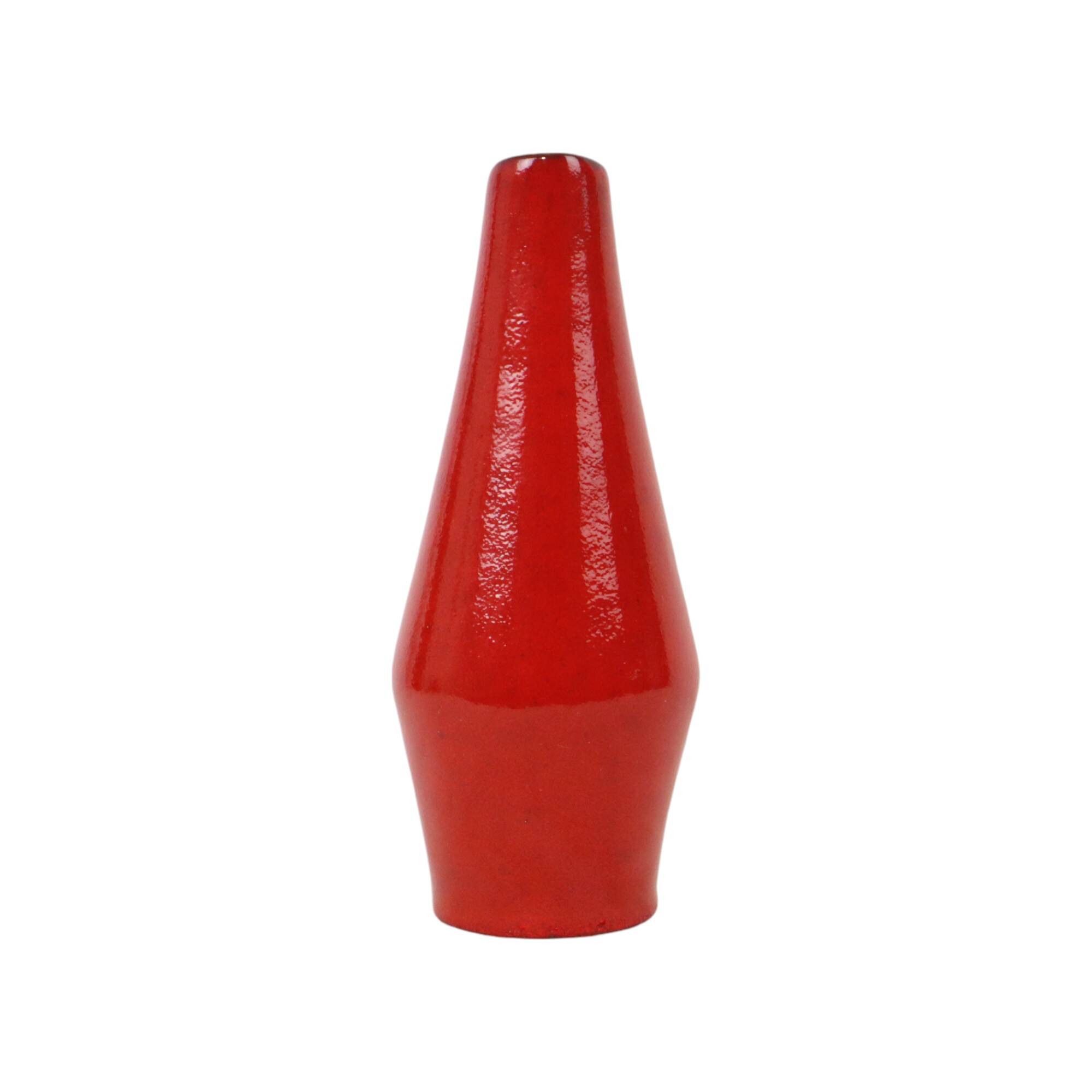 Rare Red Design Vase By Heinz Siery West Germany 271-22