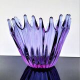 Vase - Large Purple Crystal Cup • Vintage • Cristallerie de Bayel • 1950