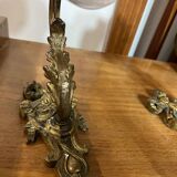 Pair of Art Nouveau wall sconces in bronze