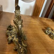 Pair of Art Nouveau wall sconces in bronze