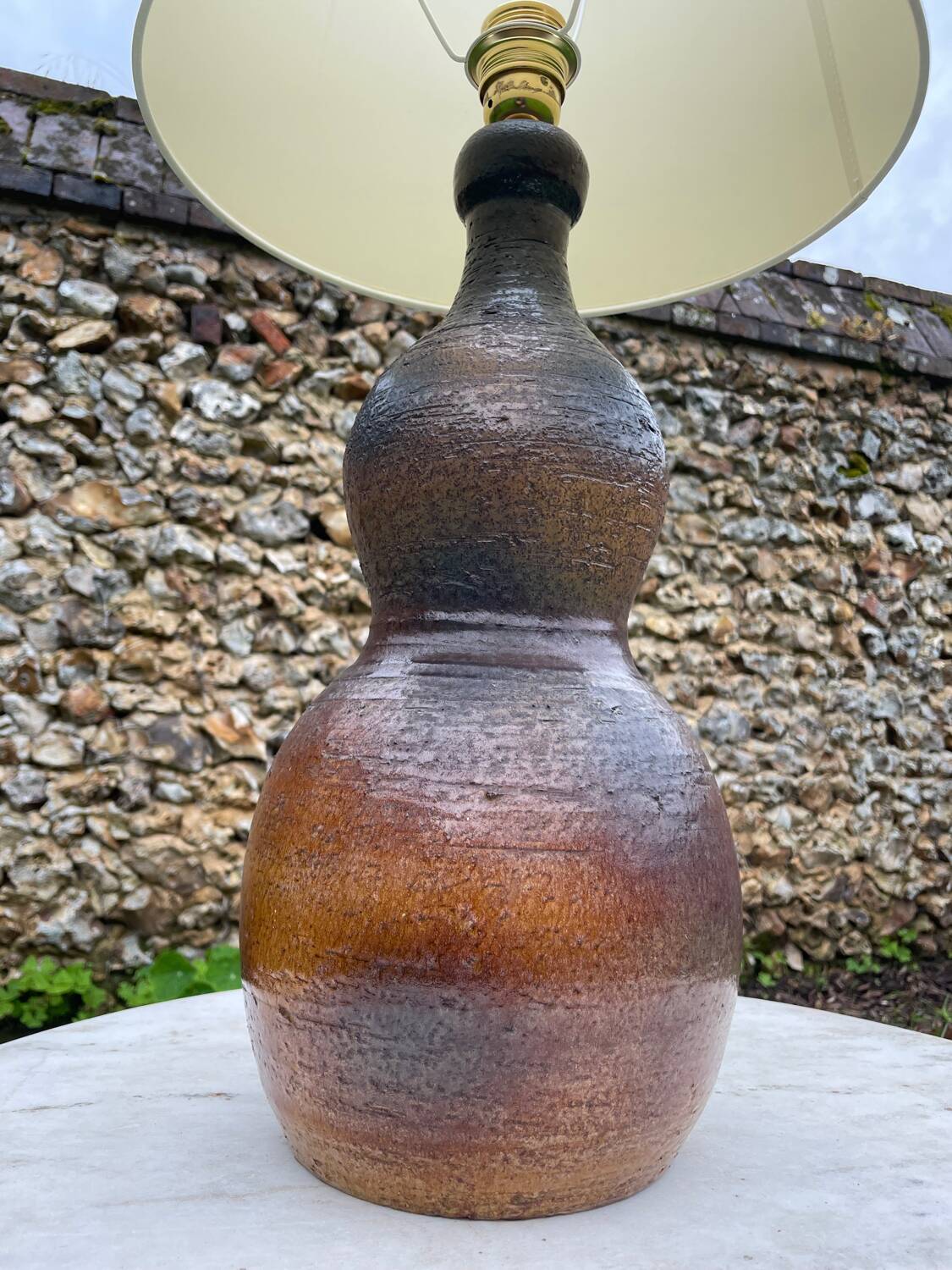 Large vintage ceramic lamp base from Vallauris