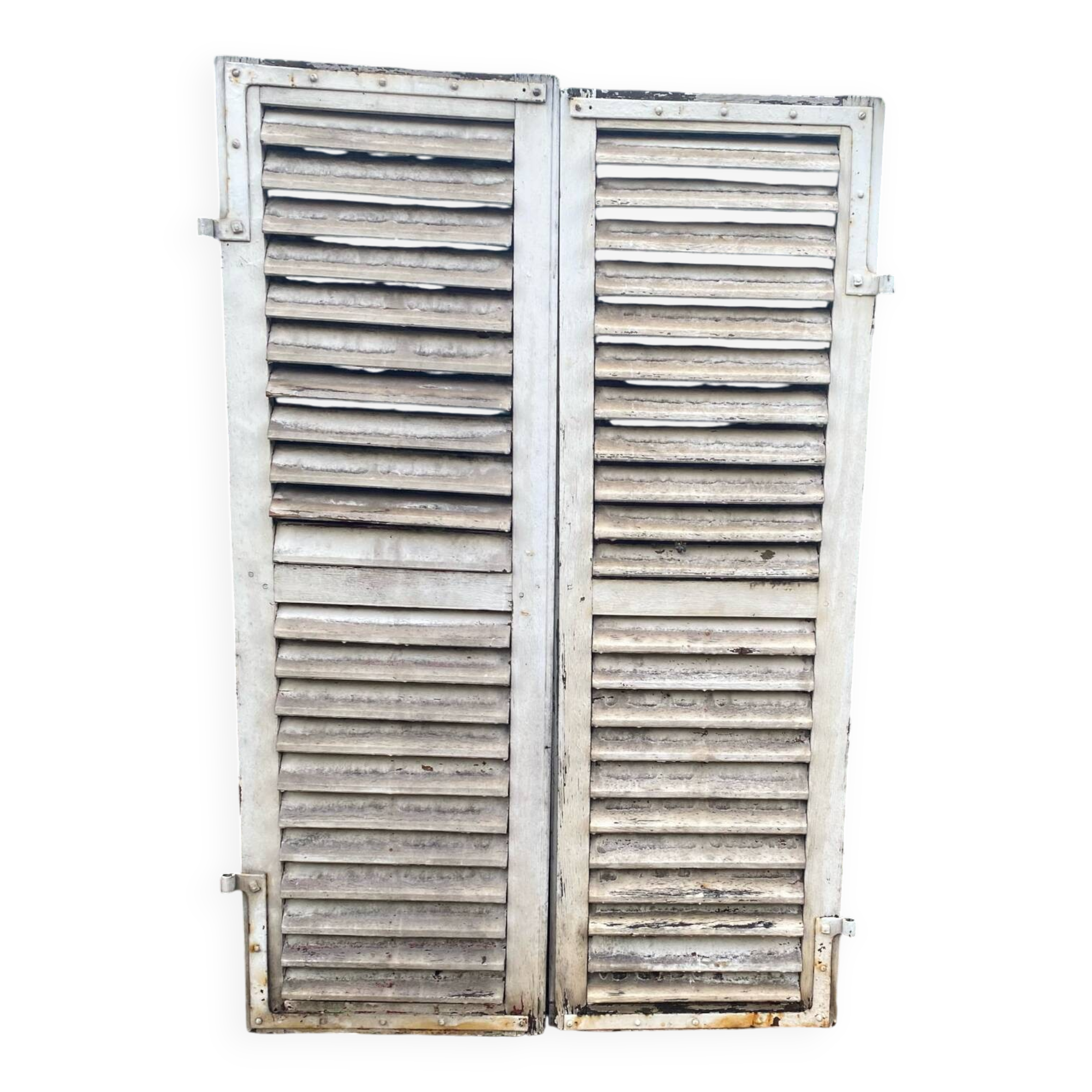 Old wooden shutter blinds