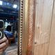 Mirror from the mid-19th century with a pediment — Louis-Philippe period — Gilded stucco wood