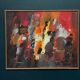 Original Swedish Oil on Panel – “Composition” by Kulo Green (1913–1972) – Signed – Vintage & Framed